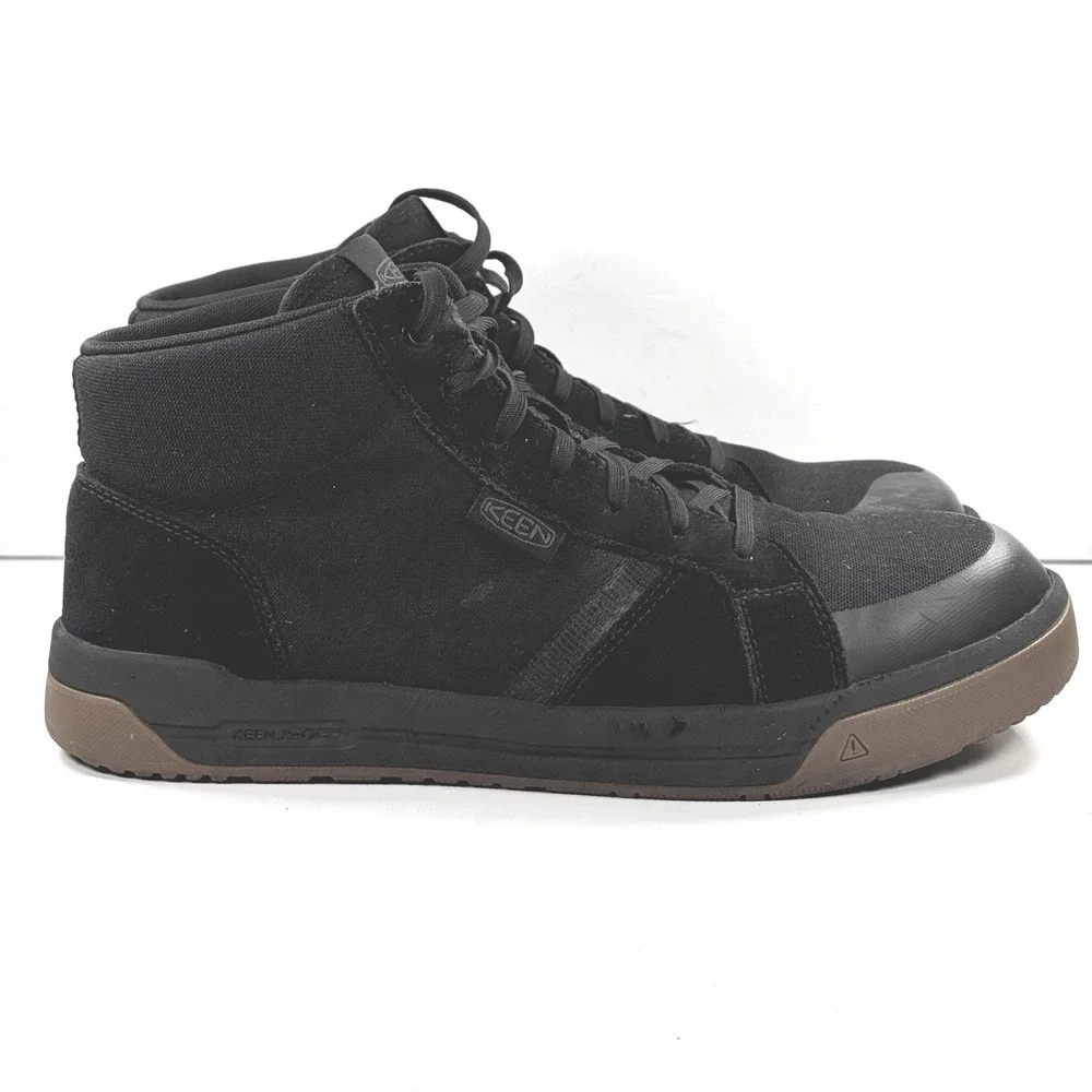 KEEN Utility Men Black Carbon Toe Work Shoes High Top Gum Sole 12D ASTM F2413-18